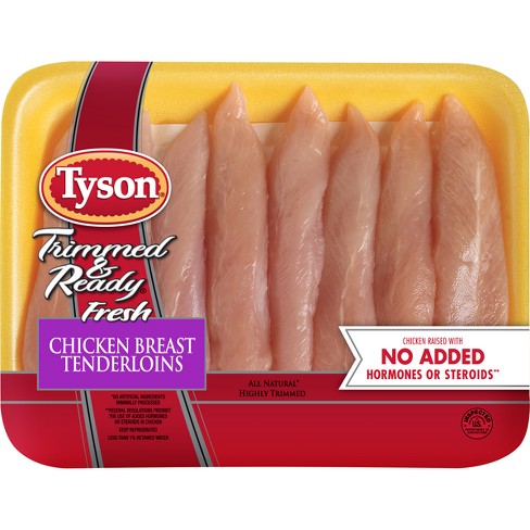 Tyson Trimmed &amp; Ready Chicken Tenderloins - 1.25-2.1 Lbs - Price 