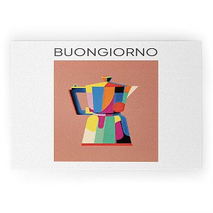 Mambo Art Studio Espresso Coffee Buongiorno 36" x 24" Welcome Mat - Society6 - 1 of 3
