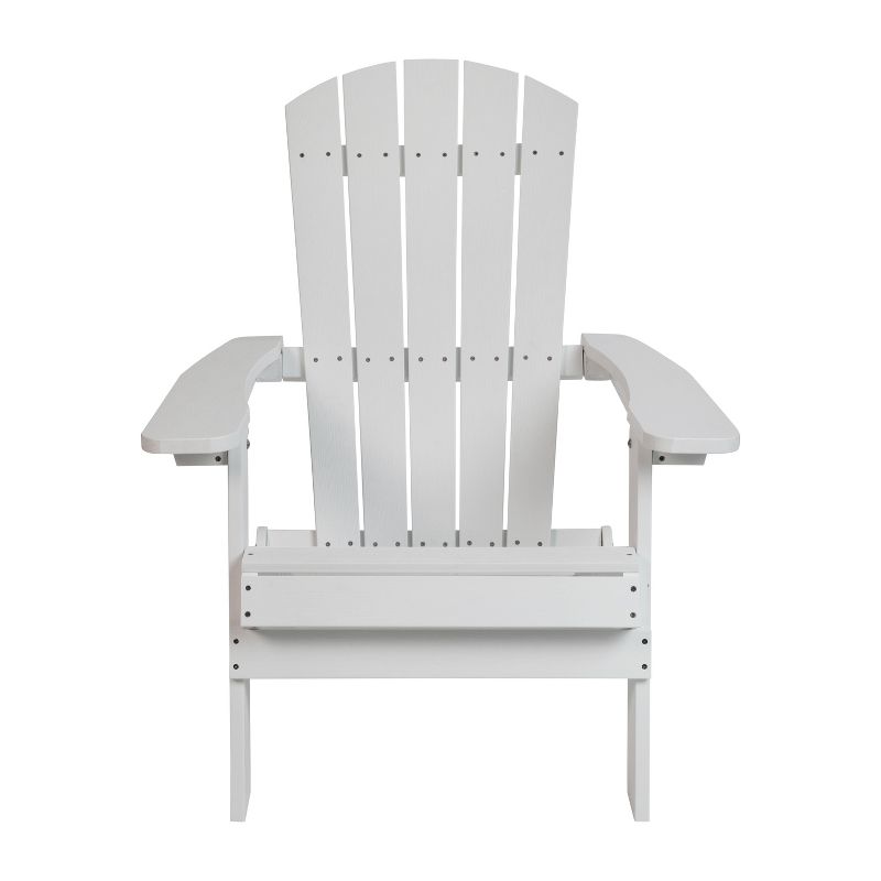 Merrick Lane Set of 4 Poly Resin Folding Adirondack Lounge Chair - All-Weather Indoor/Outdoor Patio Chair, 5 of 20