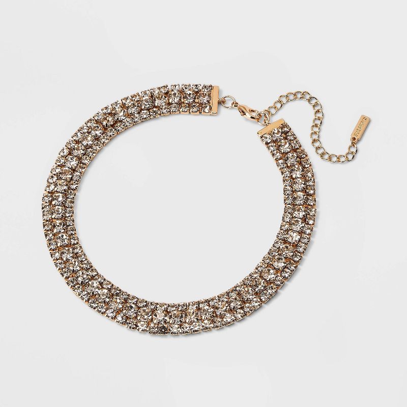SUGARFIX by BaubleBar Crystal Collar Necklace - Gold, 3 of 5