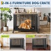 Heavy Duty Dog Crate Furniture with Wheels, 39'' Dog Kennel Furniture with Removable Tray - 4 of 4