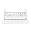 PAGED Twin Size Daybed Modern Wooden Bed Frame with Trundle and 2 Drawers for Bedroom, Living - 3 of 4