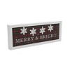 Transpac Wood 15.75 in. Multicolor Christmas Merry and Bright Plaid Wall - 3 of 4