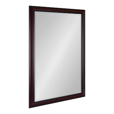 Kate and Laurel Dalat Plastic Rectangle Mirror, 28x40, Cherry