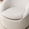 NicBex Accent Chair Teddy Boucle Fabric Barrel Swivel Chair Lounge Chair Modern Reading Chair Comfy Chair for Living Room, Beige - 3 of 4