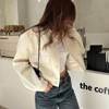 Clearlove Womens Long Sleeve Stand Collar  Outerwear Pockets Single-Breasted Coat Jacket - 3 of 4