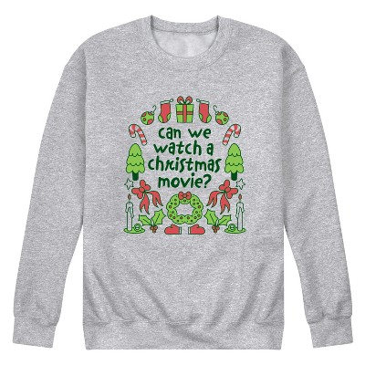Men's - Instant Message - Watch Xmas Movie Graphic Fleece Sweatshirt