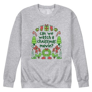 Men's - Instant Message - Watch Xmas Movie Graphic Fleece Sweatshirt - 1 of 4
