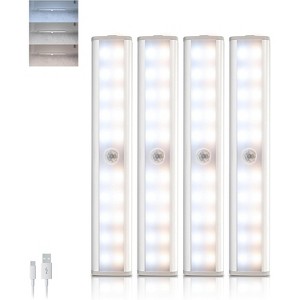 iHome Rechargeable Auto Sensing Light Bars, Motion Sensor, Dimmable, Auto/Always-On Modes, Easy Installation (4-Pack LED Light Bar) - 1 of 1