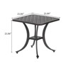DSVIMOY Patio Side Table, Metal Outdoor Round Coffee Table for Patio Yard Balcony Garden, Antique Bronze, 21"*21"*21" - 3 of 4