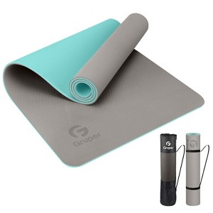 Gruper Non Slip Eco Friendly Yoga Mat with Carrying Strap for Women Fitness Exercise Pilates and Home Workouts - 1 of 4
