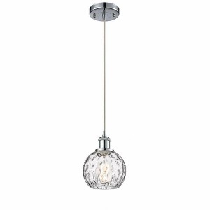 Athens Water Glass - 1 Light Cord Mini Pendant In Industrial Style-8 Inches Tall and 6 Inches Wide - 1 of 1