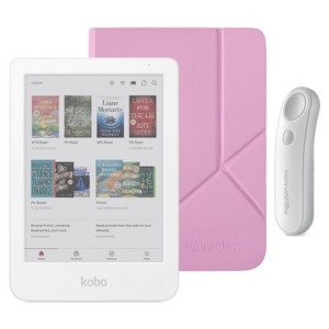 Kobo Clara Colour (White) eReader with SleepCover & White Remote Page Turner Bundle - 1 of 4