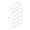 NicBex Modern Bookcase with Open Storage and 2 Doors for Office and Living Rooms Easy Assambly - 4 of 4