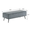Kumasinova Wide Wale Corduroy Upholstery Ottoman Bench, Sturdy Metal Legs, Versatile Bed Bench & Entryway Bench - 4 of 4