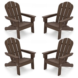 Tangkula 4PCS Kid's Adirondack Chair All-Weather HDPE Toddler Lawn Chair w/ Ergonomic Design - 1 of 4