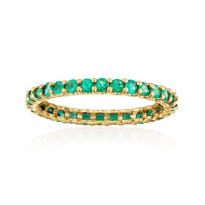 Ross-Simons 0.70 ct. t.w. Emerald Eternity Band in 14kt Yellow Gold