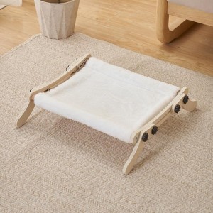 Cat Beds for Indoor, Cat Window Perch, Adjustable Wooden Seat, Easy Assembly Cat Hammock with Sturdy Clamp-On Design Wooden Cats Furniture - 1 of 4