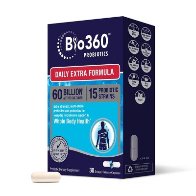 BIO360 Daily Extra Formula Vegan Supplements - 30ct