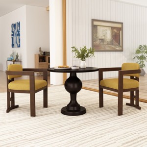 Wooden Dining Chairs Set Of 2,Indoor Velvet Fabric Upholstered Wood Dining Chair,Kitchen Dining Chair With Rubberwood Frame-Coolbibila - 1 of 4