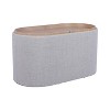 Sapphtopaz 1PC Modern Ottoman with Storage Upholstered Bench with Reversible Wooden Tray Top,Versatile Storage Ottoman for Living Room,Bedroom - 4 of 4