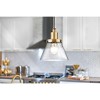 Urban Ambiance Luxury Modern Farmhouse Indoor Pendant,  8-5/8''H x 8"W x 8''D,  Vintage Brass Finish, UHP4669 - 2 of 4
