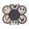 Earth Rugs Rooster Trivets in Basket – Set of Hand-Braided Jute Round Trivets 10"x10", Rustic Farmhouse Kitchen Decor - 2 of 3