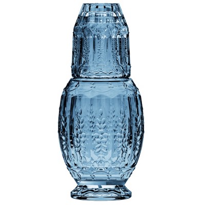 Elle Decor Acrylic Fleur De Lys Water Pitcher, Plastic Water Pitcher with  Lid and Handle, Fridge Jug, BPA-Free, Shatter-Proof, 2 Liters, Indigo Blue