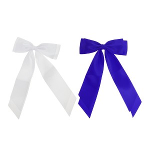 Unique Bargains Fashion Double Ribbon Hair Clips Hairdo Clip 2 Pcs - 1 of 4