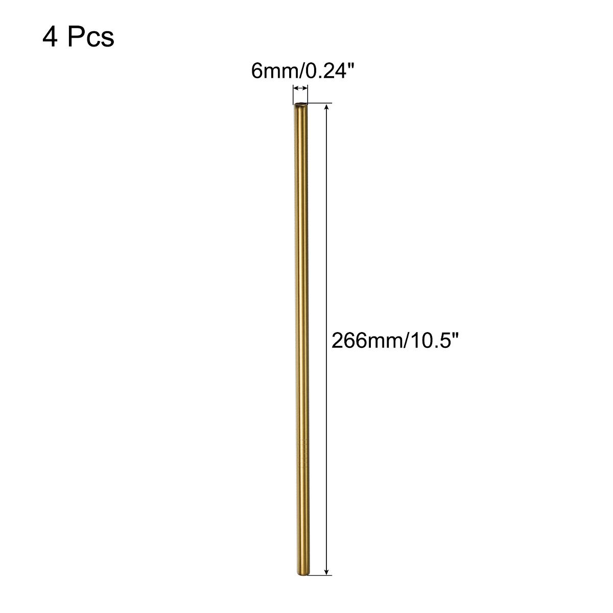Unique Bargains Smooth Large Cocktail Coffee Juice Reusable Metal Straw 2 Pcs - thumbnail 7