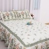 Acoinel Lightweight Cotton Bedspread Set Red Flowers - 2 of 4