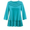 Collections Etc Lace Bodice & Hem Tunic - 3 of 4
