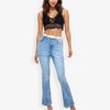 Anna-Kaci Women's High Waist Light Wash Flare Jeans with Subtle Distressing - image 3 of 4