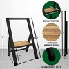 Step Ladder Modern  - Beautiful Bamboo & Aluminum  - By SORFEY - image 2 of 4