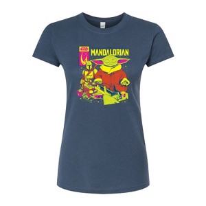 Women's - Star Wars - The Mandalorian Mando Cover Fitted Graphic T-Shirt - 1 of 3