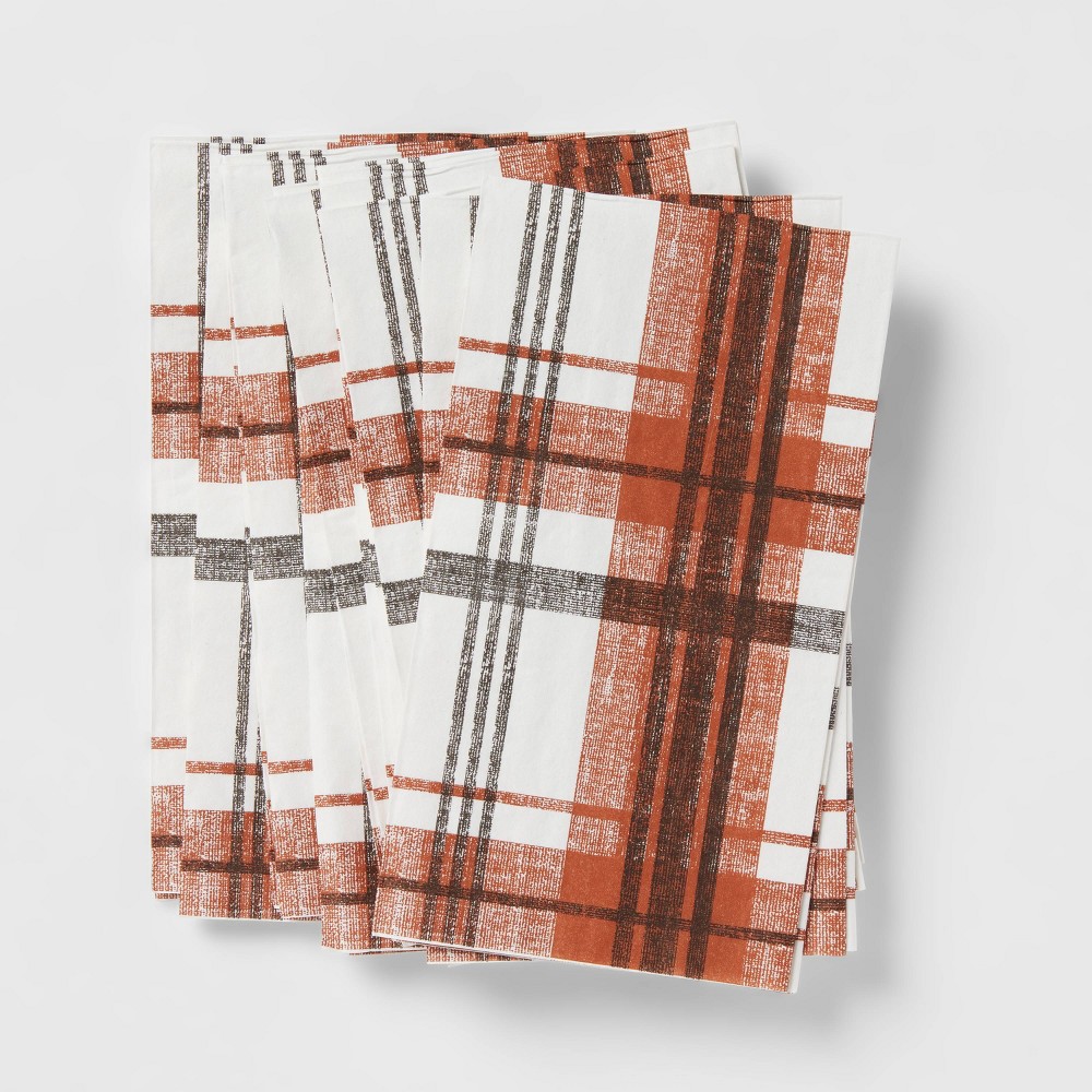 16ct Halloween Disposable Napkins Plaid - Threshold™ (15 pack of 16Napkins) (1 Bid)