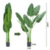 Artificial Traveler’s Banana Leaf Tree Set, Realistic Indoor Outdoor Tropical Plant, Decorative Faux Banana Tree - 2 of 4