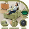Chaise Lounge Sofa Couch with Storage Ottoman and USB Ports, Armchair with Cup Holders and Phone Holder, Sleeper Sofa Chair with Side Pockets-Koiai - 2 of 4