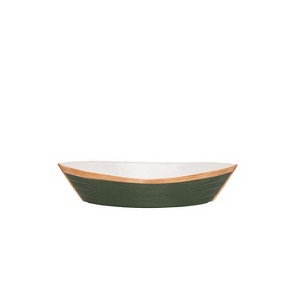 Beachcombers Green Canoe Serving Dish - 1 of 2