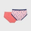 Girls' Adaptive 2pk Heart Briefs - Cat & Jack™ Salmon Pink S