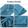 Unique Bargains Chair Sashes Bow Stretch Chair Cover Band with Buckle Slider 13.78"x5.91" Lake Blue 10 Pcs - 3 of 4