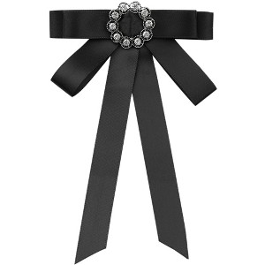 INSPIRE CHIC Women's Elegant Pre-tied Rhinestone Fashion Bow Ties - 1 of 4