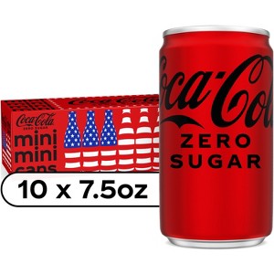 Coca-Cola Zero Sugar Soda - 10pk/7.5 fl oz Mini-Cans - 1 of 4