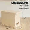 Bigso John File Box – Hanging File Organizer with Lid & Leather Handle – 7.4″ x 13″ x 10.4″ for Paper Storage - 2 of 4