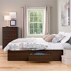 6 Drawers Mate's Queen Platform Storage Bed Espresso Brown - Prepac: Laminated Composite, No Box Spring Required - 2 of 4