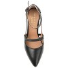 Journee Signature Womens Genuine Leather Vallerie Buckle Mid Heel Almond Toe Pumps - 4 of 4