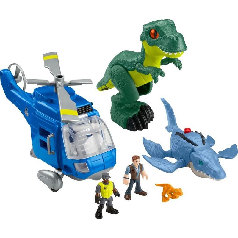Fisher-Price Imaginext Jurassic World Dinosaur Toys, Dino Chopper with 3 Dinosaurs and Owen Grady Figure, 1 of 6