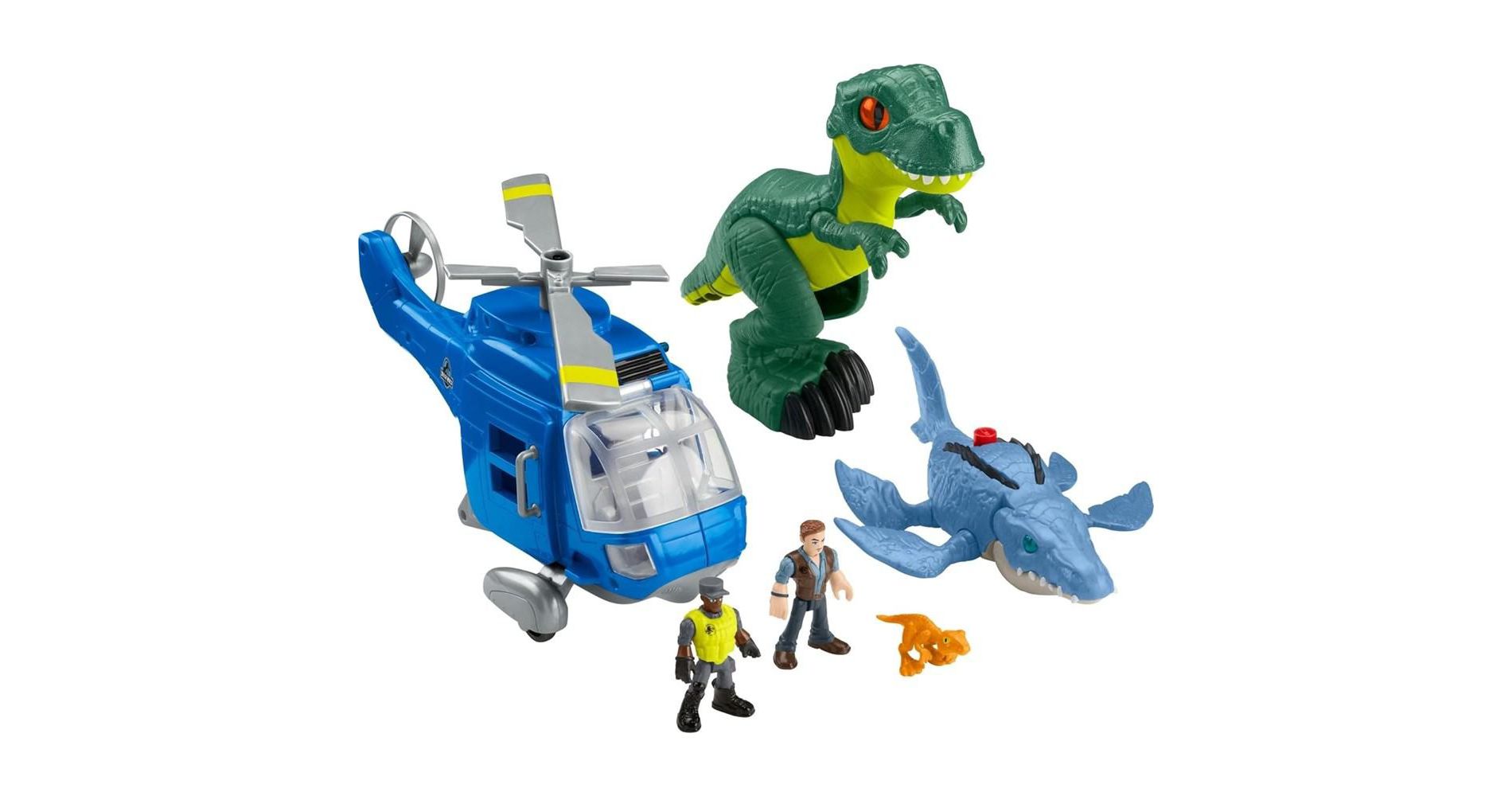 Fisher-Price Imaginext Jurassic World Dinosaur Toys, Dino Chopper with 3 Dinosaurs and Owen Grady Figure