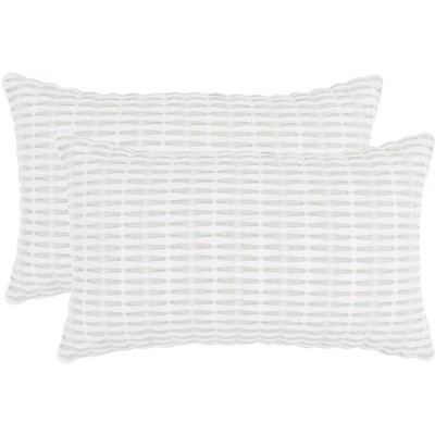 Kaf Home Pleated Please Cotton Set Of 2 Pillow Covers - 12 X 20-inch ...