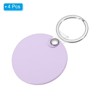 Unique Bargains PU Leather Keychain Blank with Key Ring for DIY Crafts Laser Engraving 4 Pcs - 3 of 4